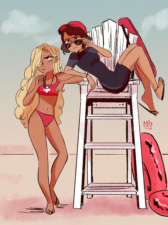 Lifeguard + Poolgirl Sketch Lifeguard + Poolgirl Sketch